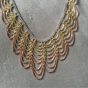 14K Tricolour Gold Necklace